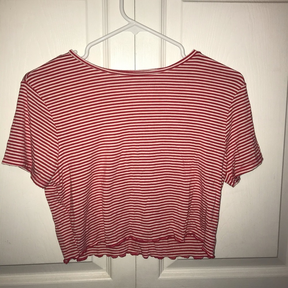 red and white striped crop top!